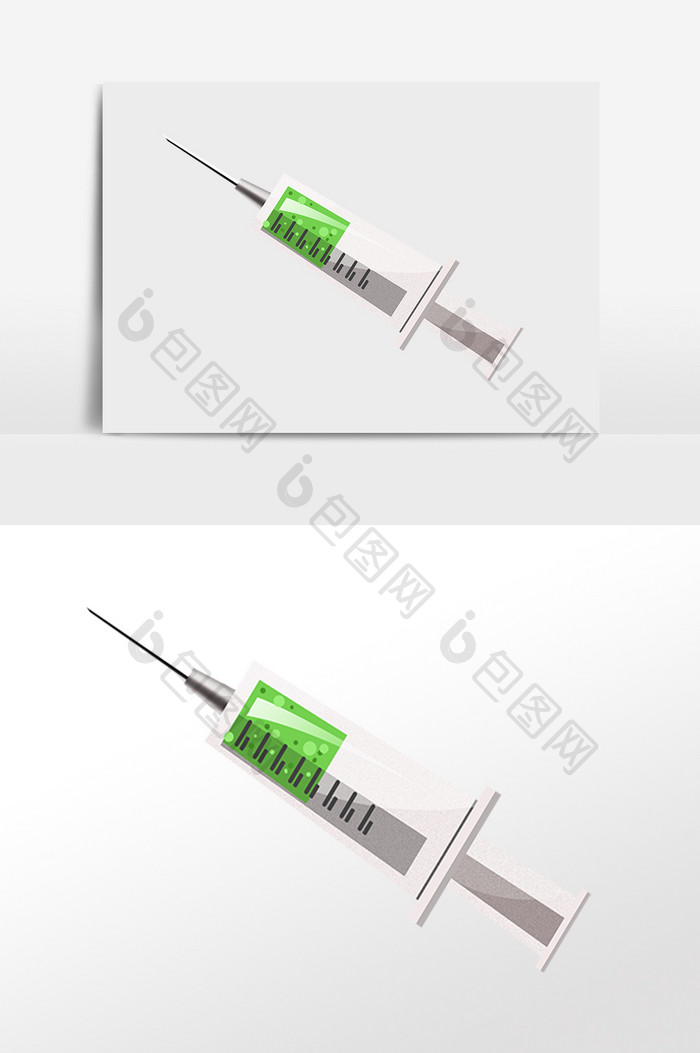 手绘公共医疗仪器针管插画