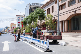 护栏修理城镇街道治理