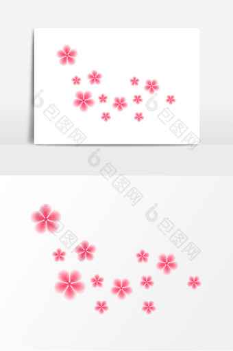 手绘粉色樱花底纹素材图片