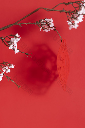 中式风格新春红色背景
