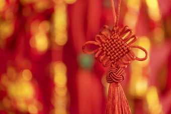 红色中国结新春祝福图片