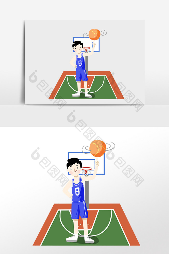 体育运动健身篮球插画图片图片