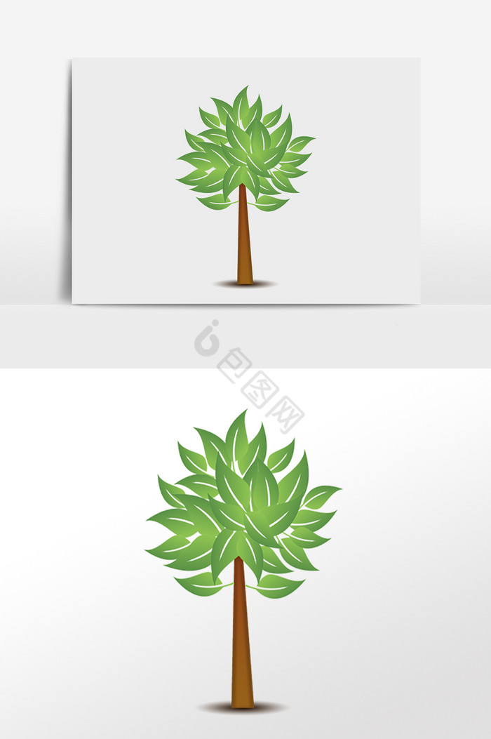 春天植物树插画图片