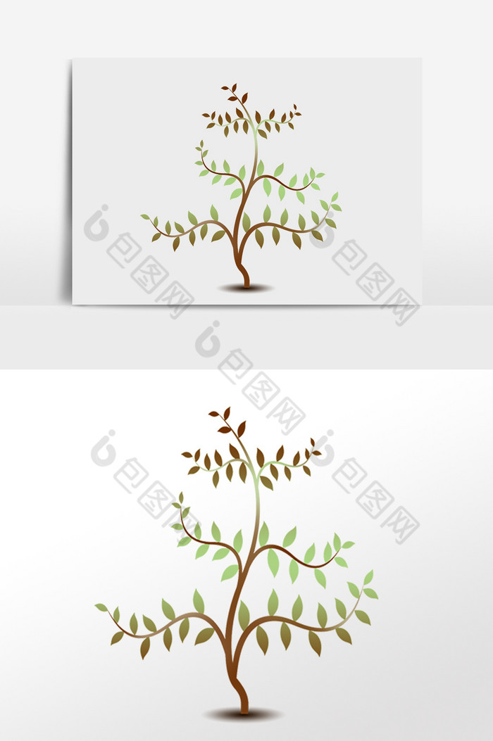 春天植物树木插画图片图片