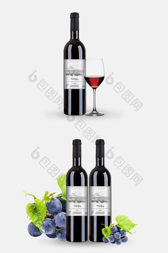 红酒葡萄酒瓶瓶贴包装图片图片