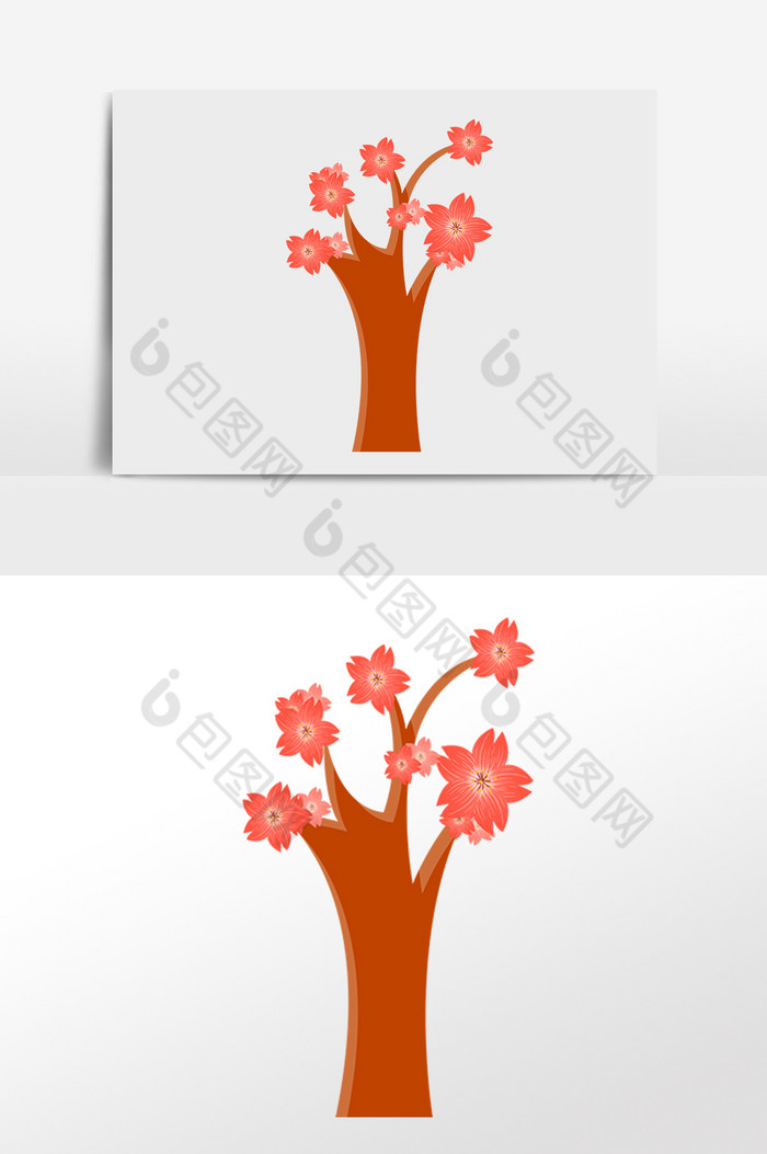 樱花花枝花朵插画图片图片