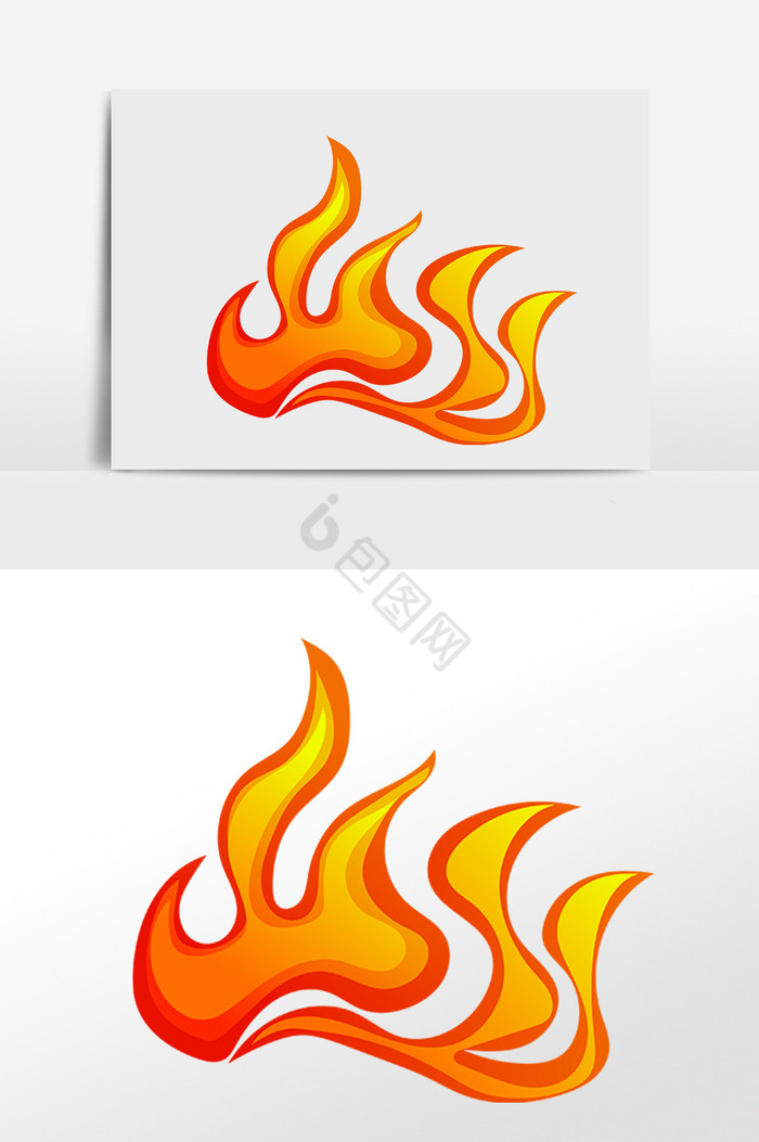 燃烧的火焰烈火插画图片