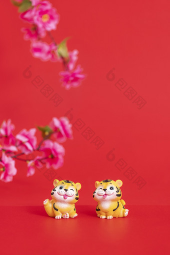 小老虎创意虎年春节图片