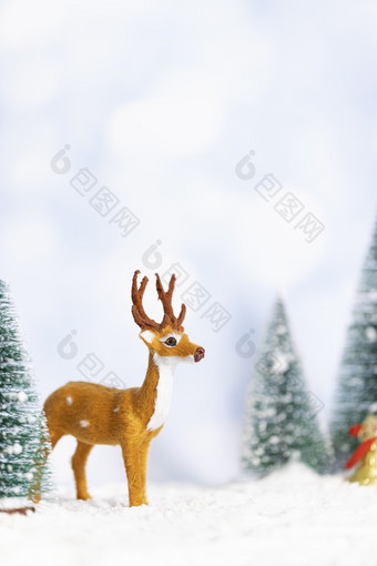 小鹿创意圣诞节图片