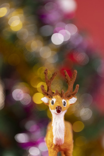 小鹿创意圣诞节星光背景