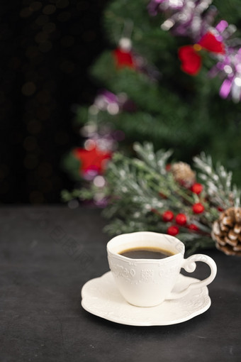 一杯咖啡<strong>圣诞</strong>节创意图片