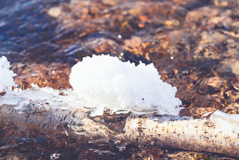 冬季白雪河流纯净图片