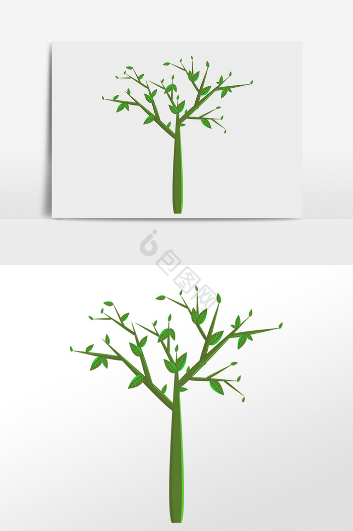 植物绿植小树插画图片