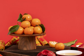 水果橘子创意春节喜庆氛围图片
