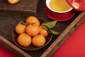 水果橘子创意春节喜庆氛围素材