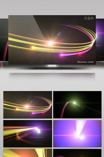 20款彩条线条光效转场特效元素素材视频图片