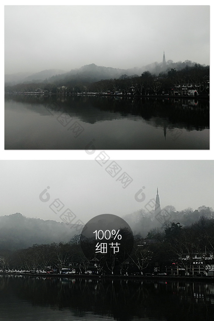 杭州西湖断桥摄影图