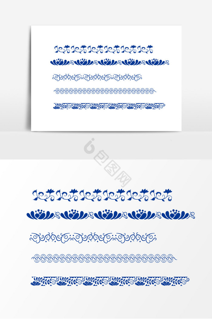 青花瓷边条图片