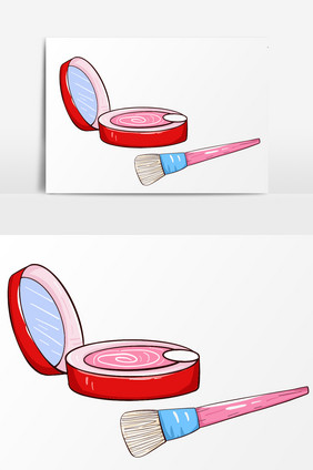 化妆品手绘卡通形象元素