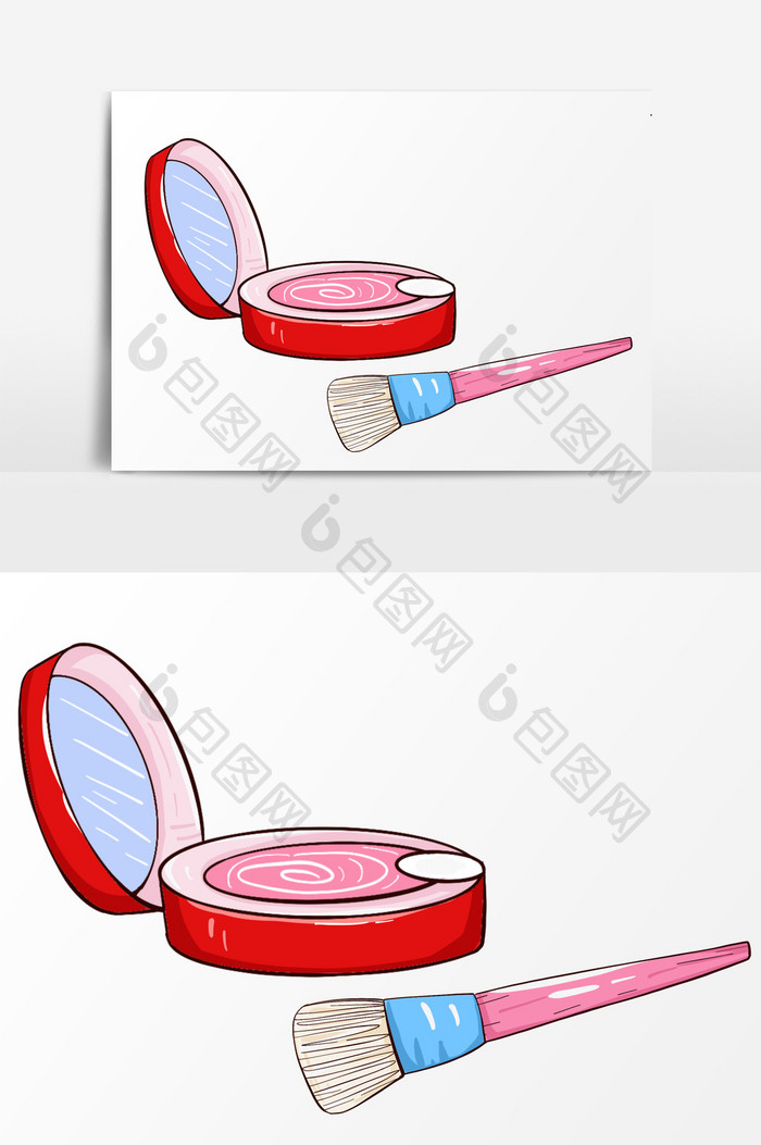 化妆品手绘卡通形象元素