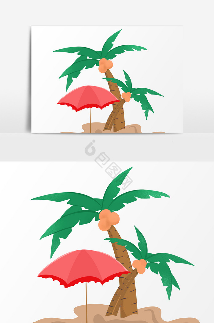 立夏椰子树装饰图片