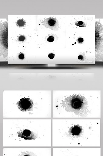 10组2K水墨晕染视频元素素材图片