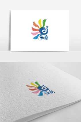 创意孔雀文化旅游logo标志设计