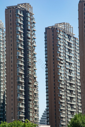 城市高端高层住宅大楼