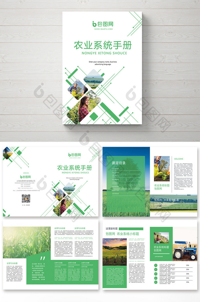 整套高端几何风农业系统画册