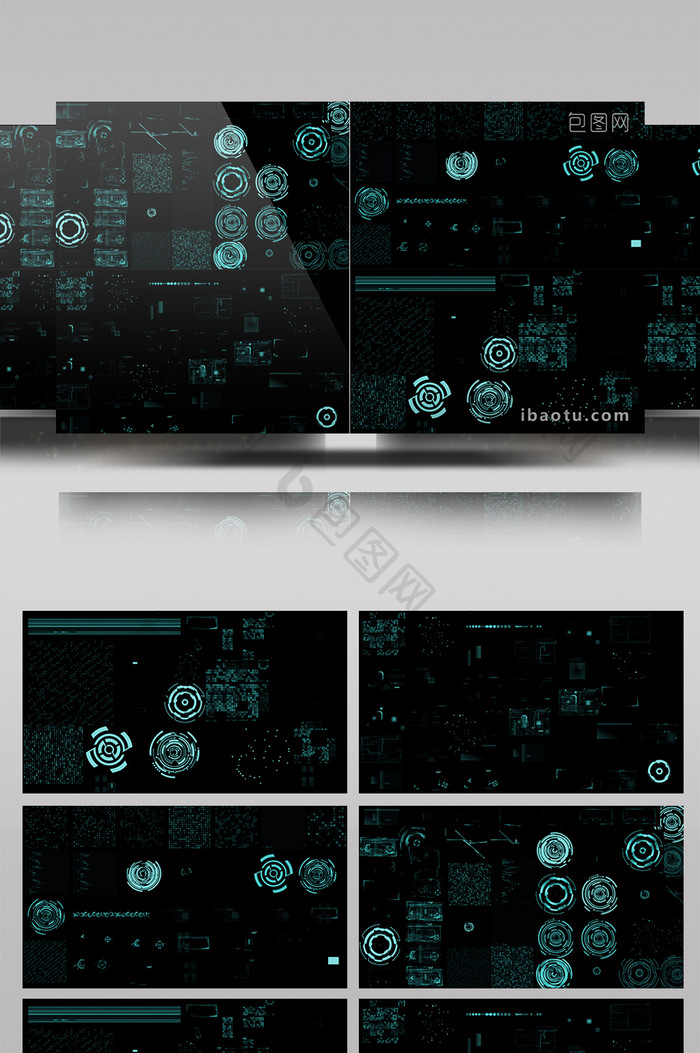 140组科技UI元素视频素材