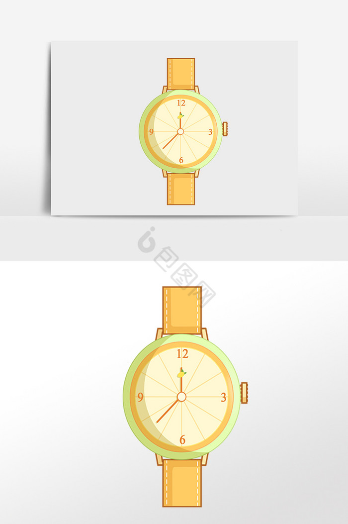 时钟时间钟表手表插画图片