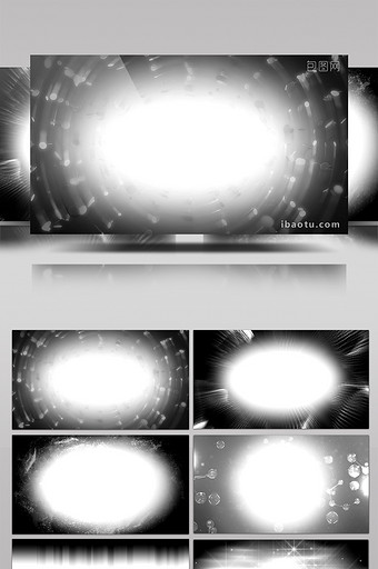 60款黑白暗角遮罩光效特效元素素材视频图片
