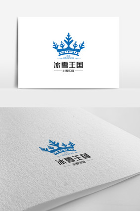 冰雪王国主题乐园旅游行业标志logo