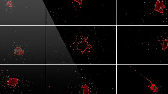 10组4K带通道血液喷溅特效视频素材