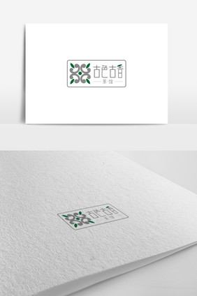 休闲娱乐行业标志古色古香茶馆logo