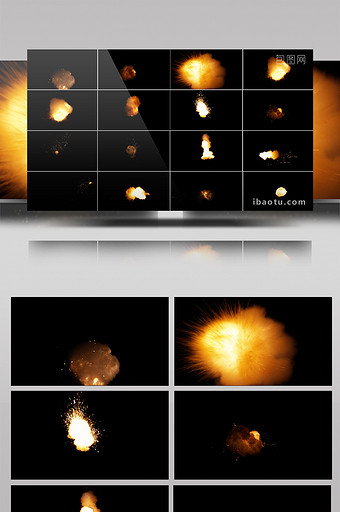 21组爆炸火焰喷溅特效合成素图片