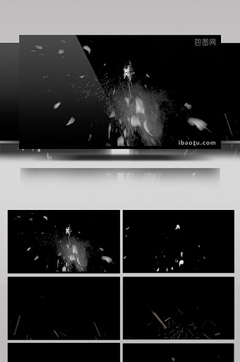 34款灯泡木材石膏爆炸特效元素素材视频图片