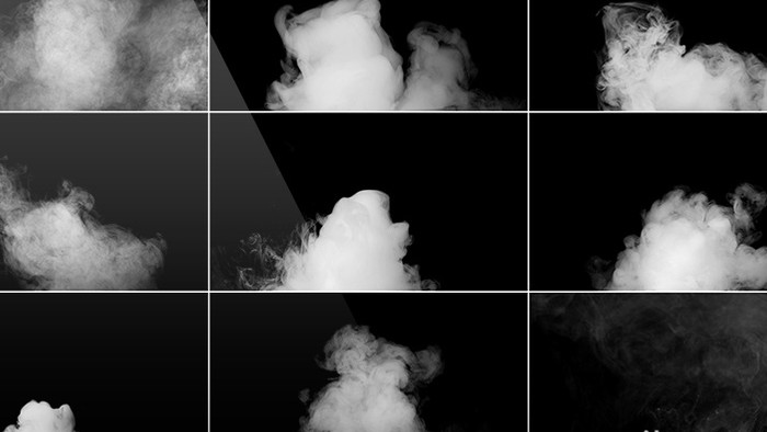 10组底部烟雾上升特效合成视频素材