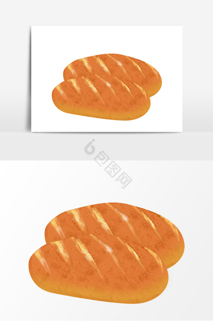 烤面包插画图片