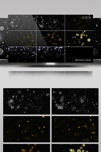 7组雪花飘舞特效合成视频素材图片