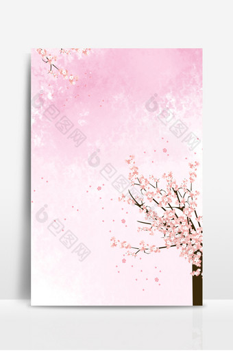 粉色浪漫樱花节背景图片