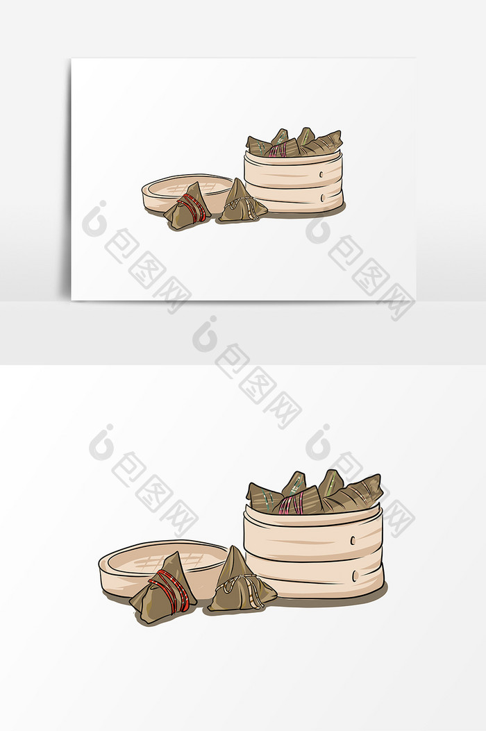 端午节粽子卡通创意元素