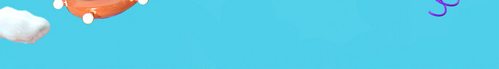 蓝色清新C4D风格天猫跑步节首页模板