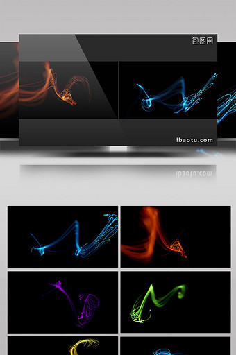 10种大气丝滑创意粒子亮光线条背景素材图片