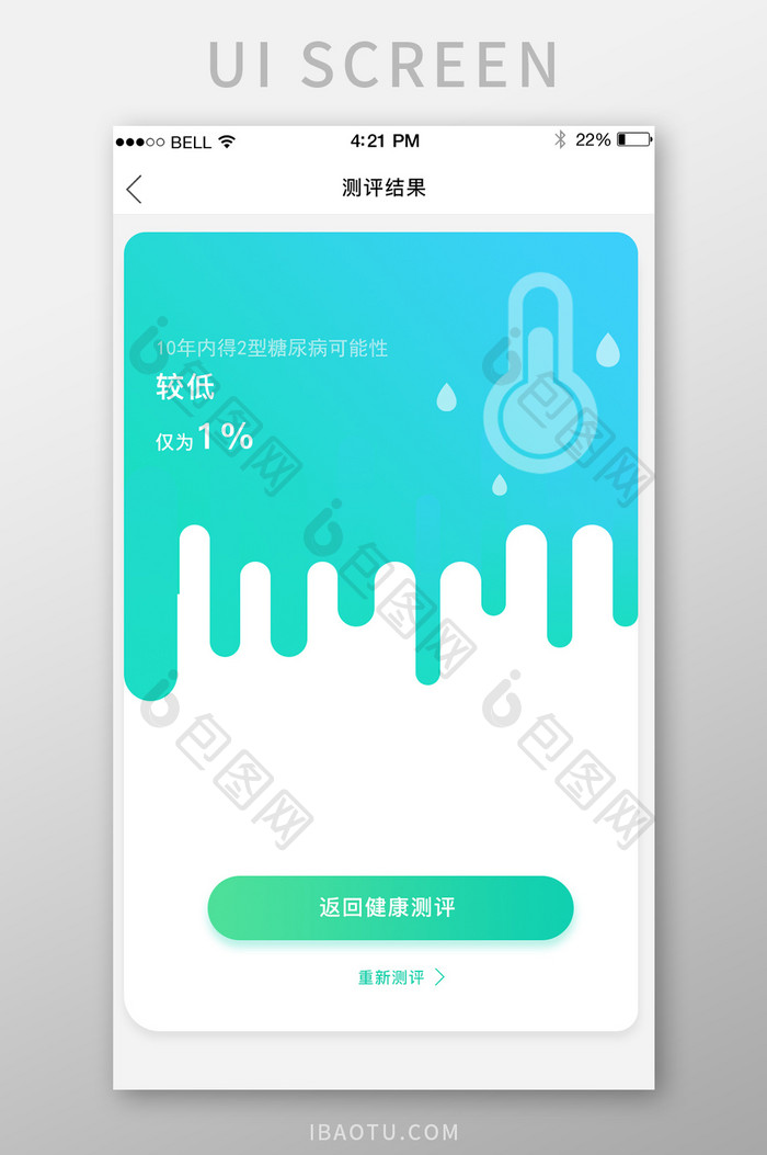 APP手机测评结果页面