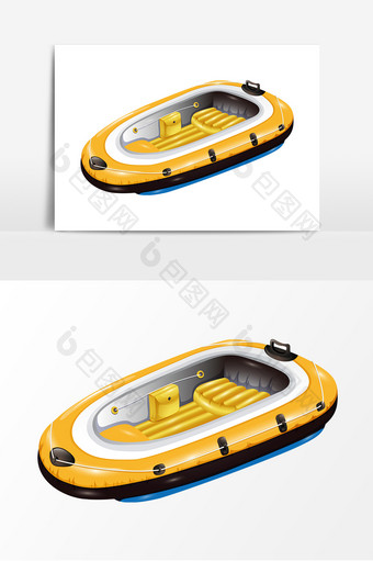 创意矢量图形救生艇元素设计图片