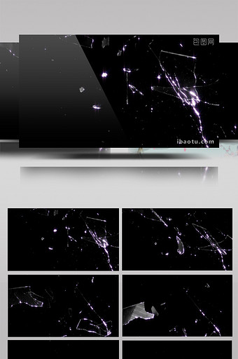 alpha通道慢镜头玻璃破碎效果叠加素材图片