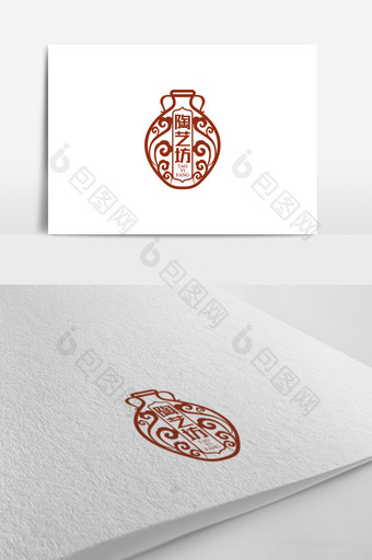 个性创意陶艺坊标志logo设计图片