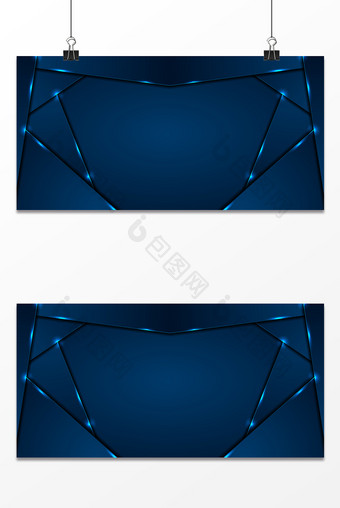 蓝色金属质感光效商务科技广告背景图图片