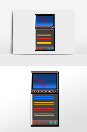 手绘公共医疗电子仪器插画